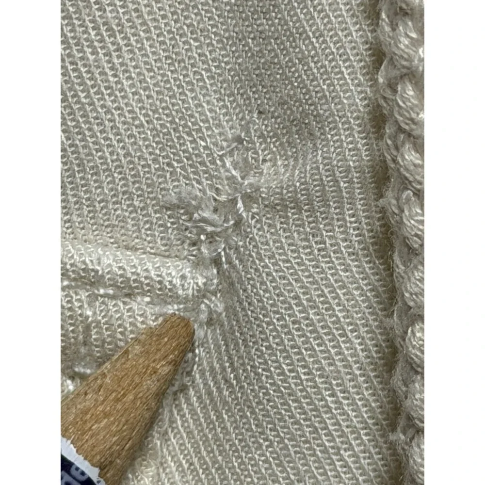 Ashley by 26 International Cream Floral Embroidered Utility Vest‎ XL Downtown
